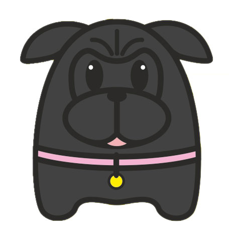 Bow Cuddly Pug